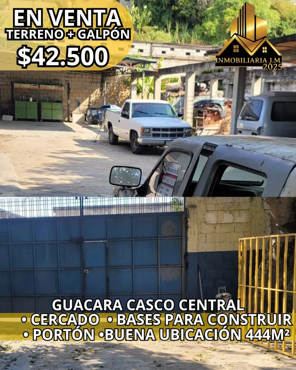 Terreno en Venta en GUACARA 444m² — USD 42,500