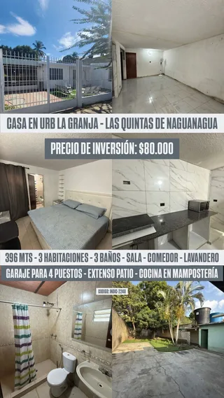 Casa en Urbanización La Granja, Las Quintas de Naguanagua