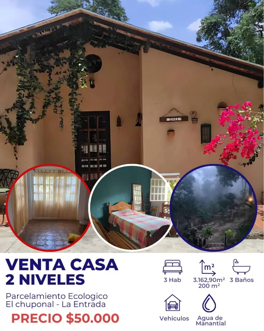 Casa en Venta en Parcelamiento Ecológico El Chuponal — 3 hab 3162m² — USD 50,000