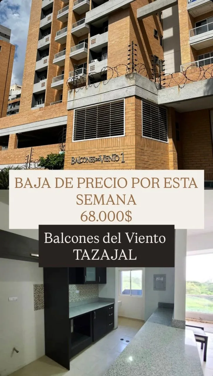 Apartamento en Venta en Tazajal Conjunto Residencial Balcones de Viento — 2 hab 78m² — USD 68,000