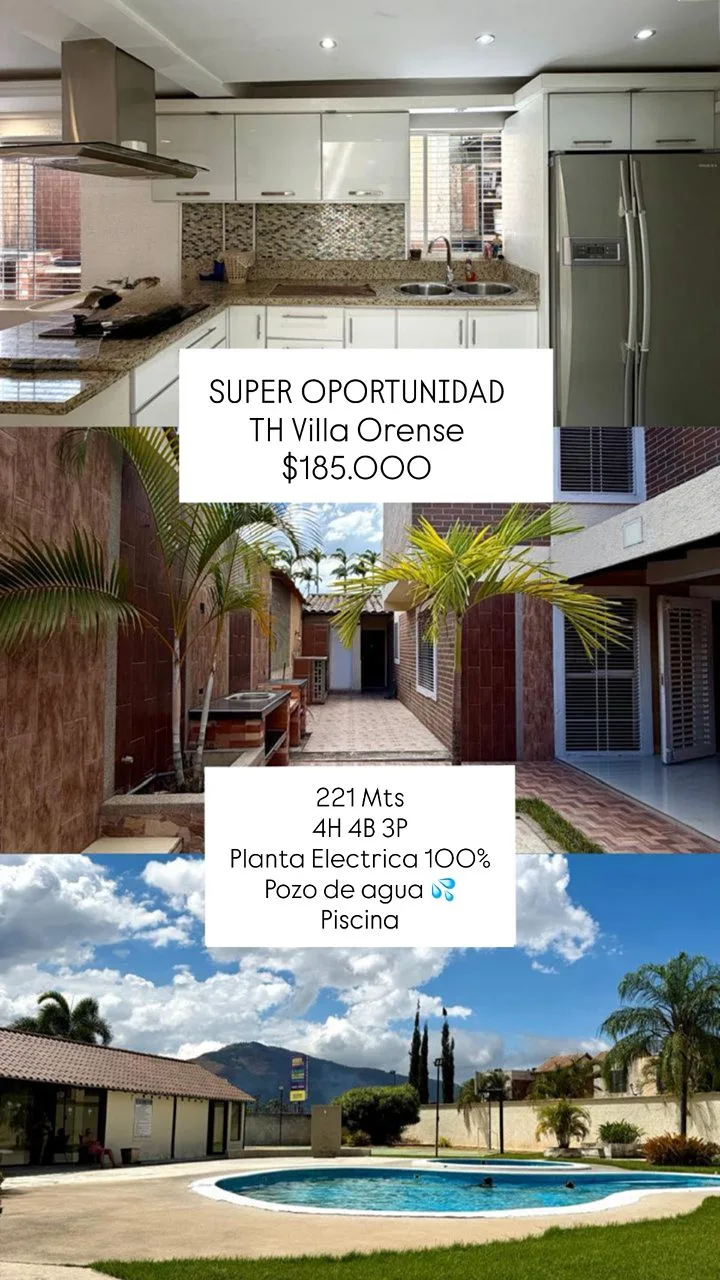 Townhouse en Venta en Res. Villa Orense — 4 hab 221m² — USD 185,000