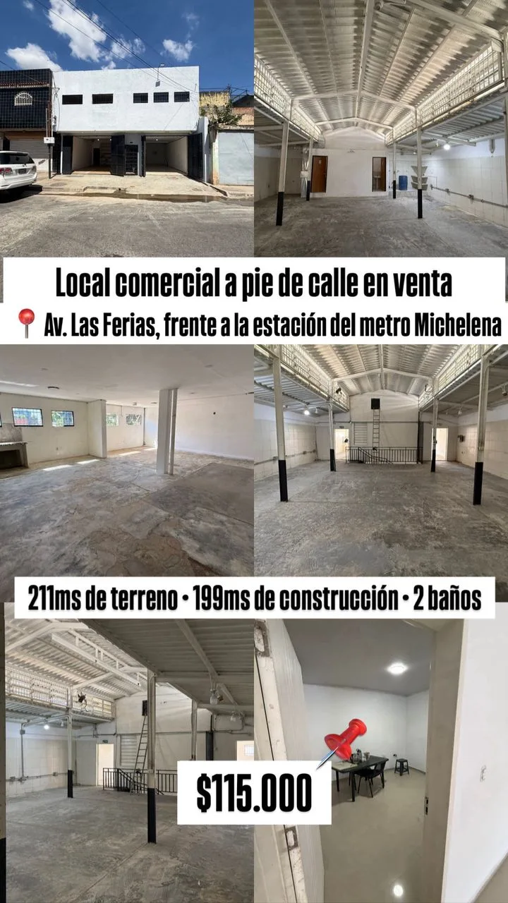 Local en Venta en Avenida Las Ferias, estación del metro Michelena 211m² — USD 115,000