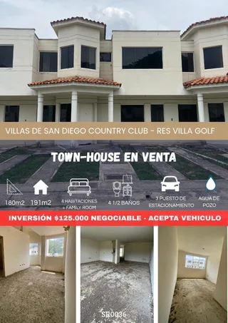 Townhouse en Villas de San Diego Country Club