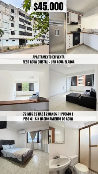 Apartamento en Urb Agua Blanca, Resd Agua Cristal