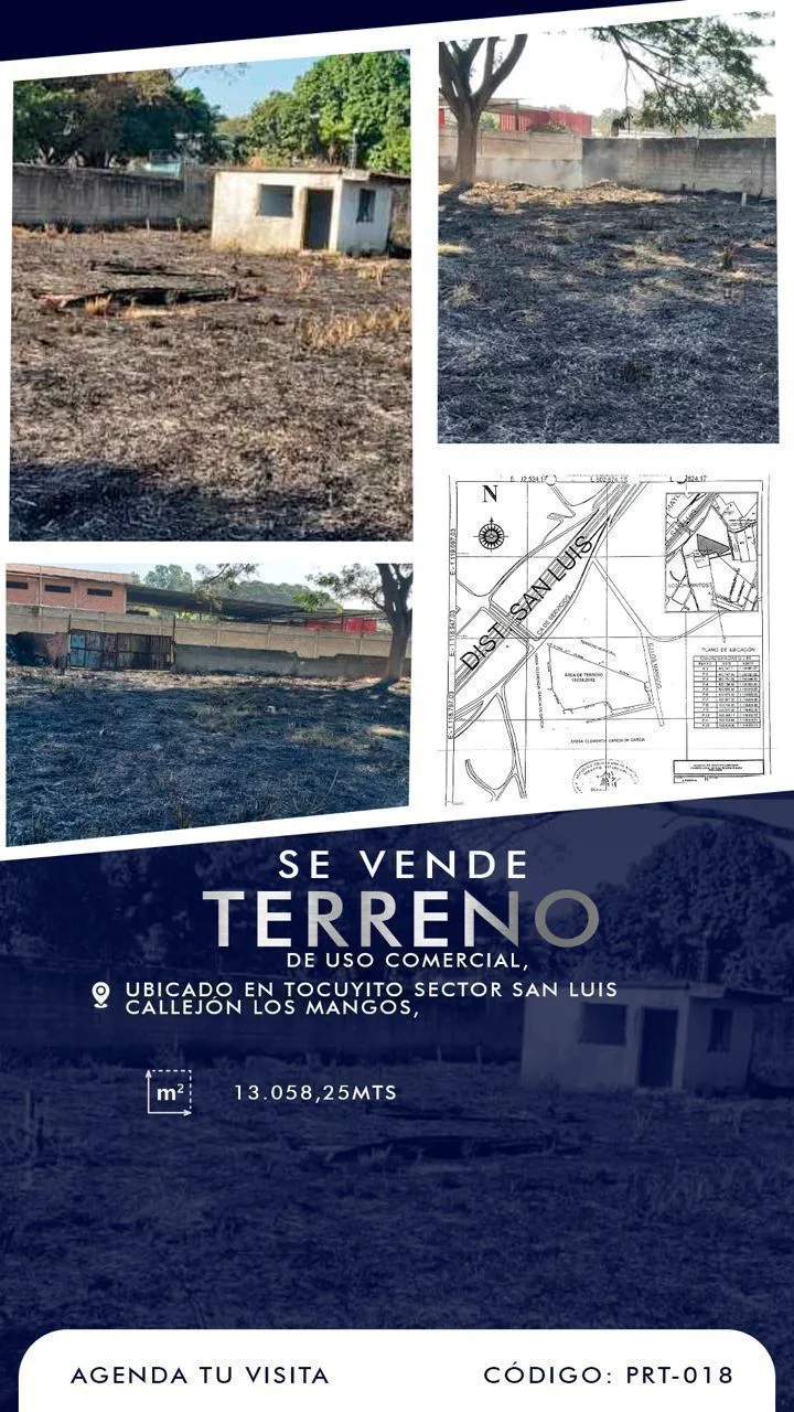 Terreno en Venta en Sector San Luis, Tocuyito, Libertador, Diagonal al Mayorista 13058m² — USD 140,000