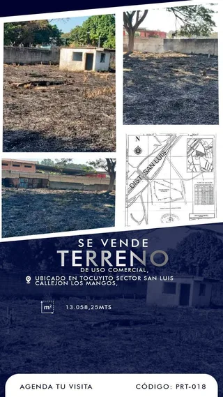 Terreno en Sector San Luis, Tocuyito, Libertador, Diagonal al Mayorista