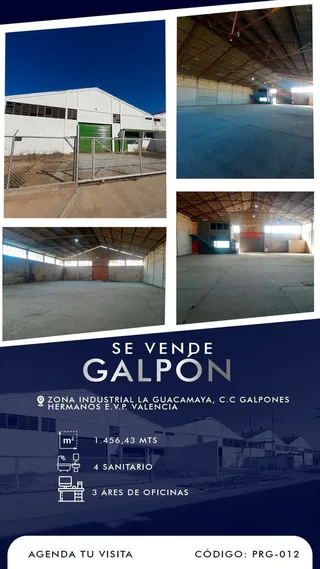 Galpón en Zona Industrial La Guacamaya, C.C Galpones Hermanos E.V.P., Valencia