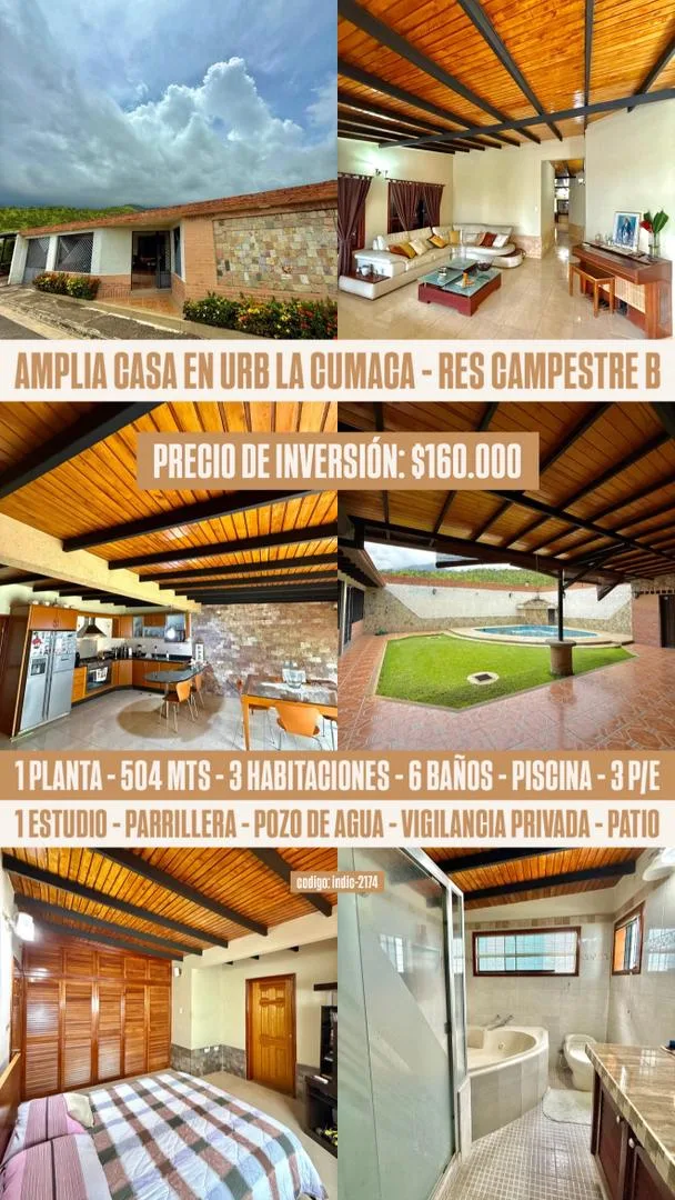 Casa en Venta en Urbanization La Cumaca “Residencias Campestre B” San Diego, Estado Carabobo — 4 hab 400m² — USD 165,000
