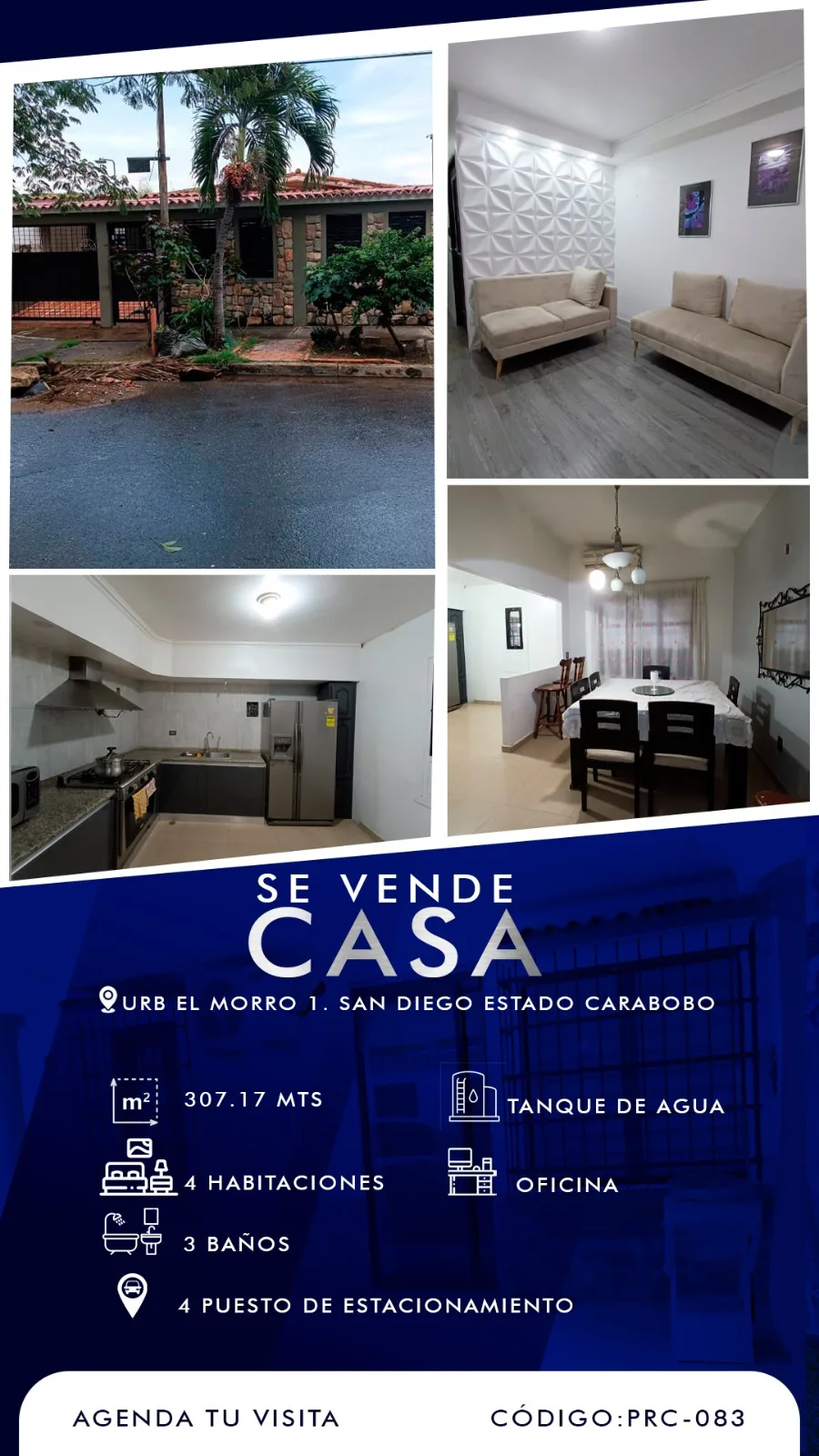 Casa en Venta en Urb. Morro I, San Diego Valencia — 4 hab 120m² — USD 220,000