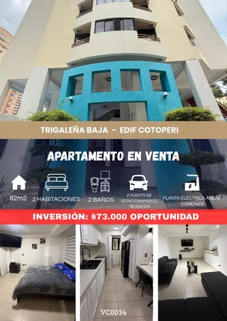 Apartamento en Trigaleña baja - edificio Cotoperi