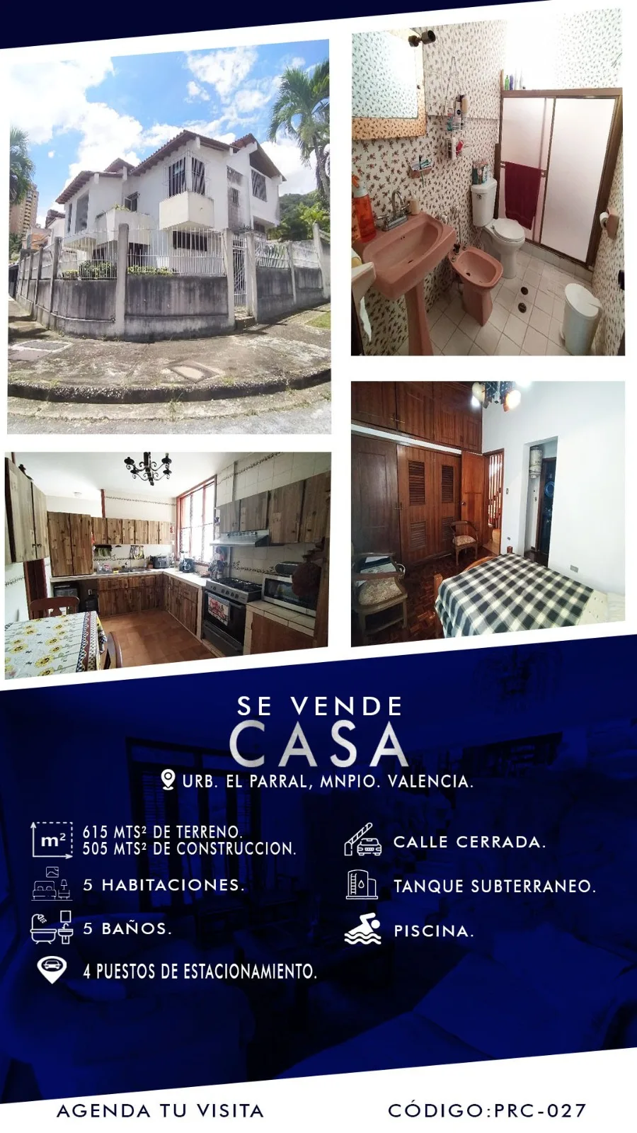 Casa en Venta en Urb. El Parral — 5 hab 505m² — USD 242,000