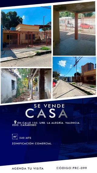 Casa en Urbanización La Alegría, Valencia, Edo. Carabobo
