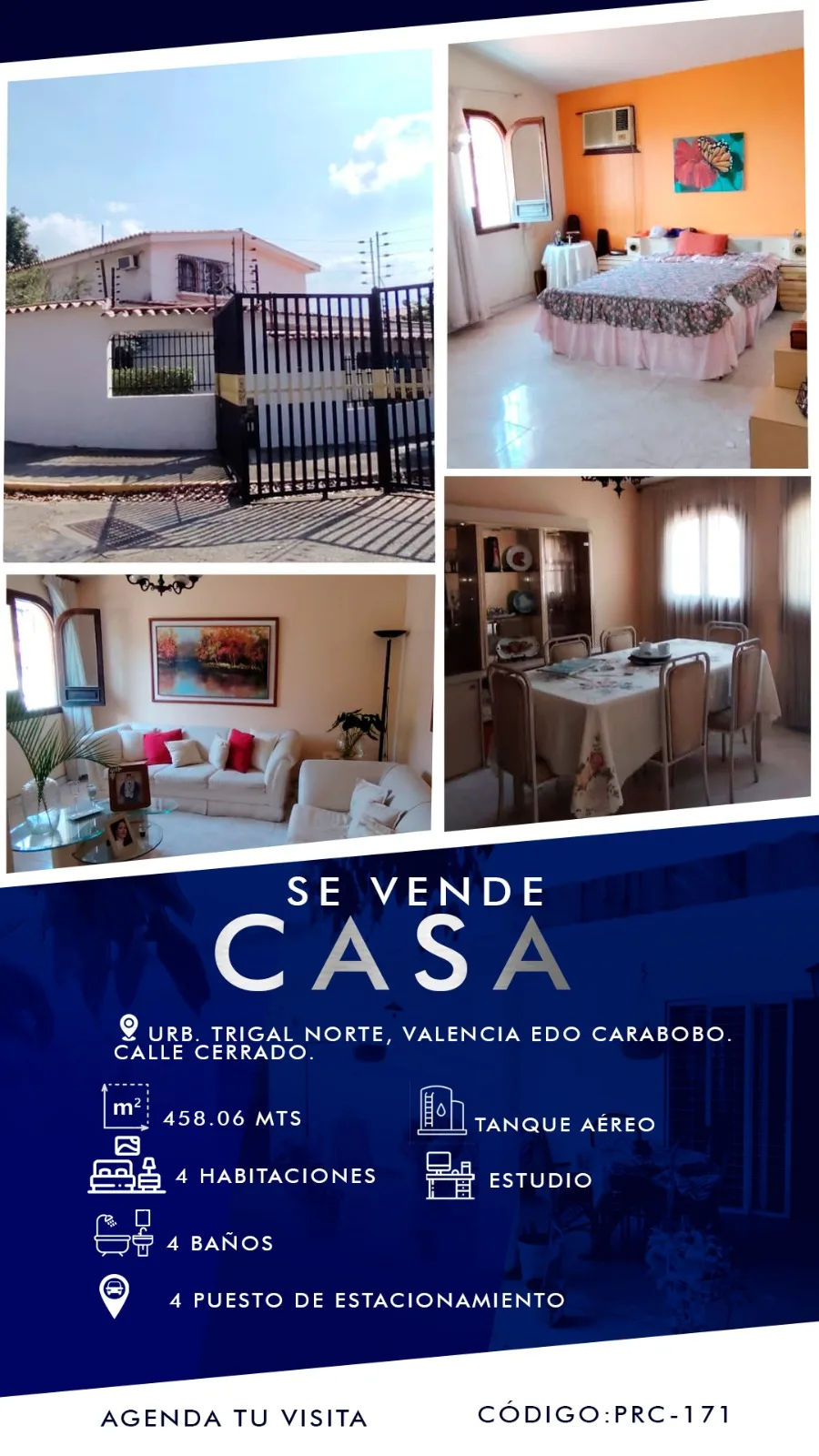 Casa en Venta en Urb. Trigal Norte, Valencia Estado Carabobo — 5 hab 458m² — USD 177,000