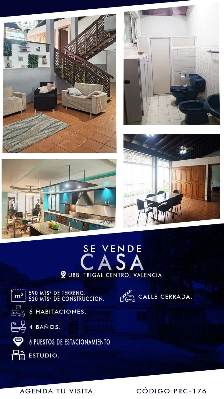 Casa en Venta en Urb. Trigal Centro. Valencia — 8 hab 590m² — USD 280,000