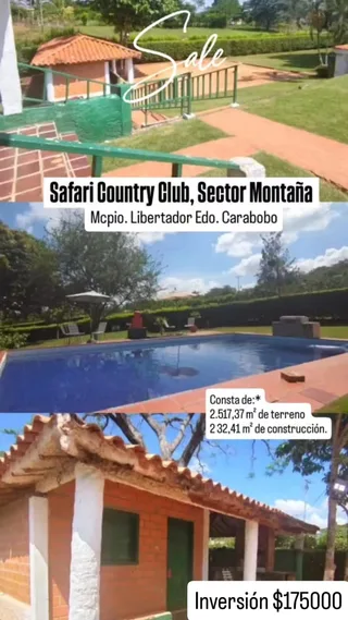 Casa en Urb. Safari Country Club, Sector Montaña, Municipio Libertador Edo. Carabobo