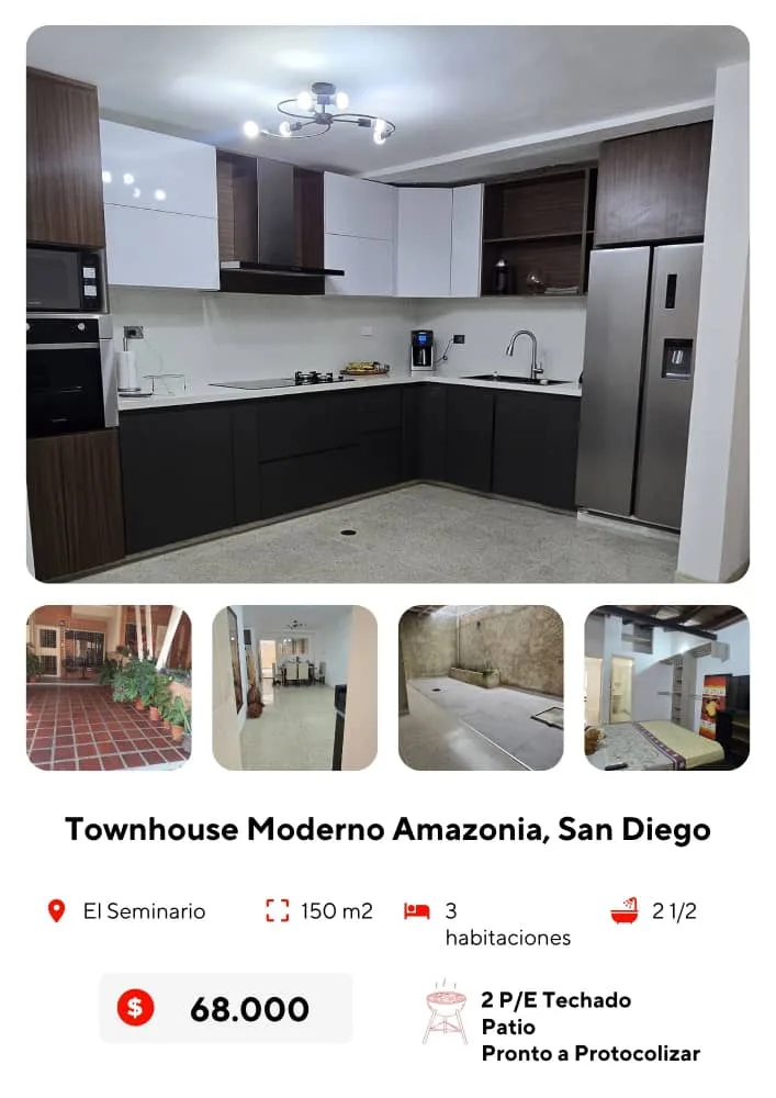Townhouse en Venta en San Diego — 3 hab 150m² — USD 68,000