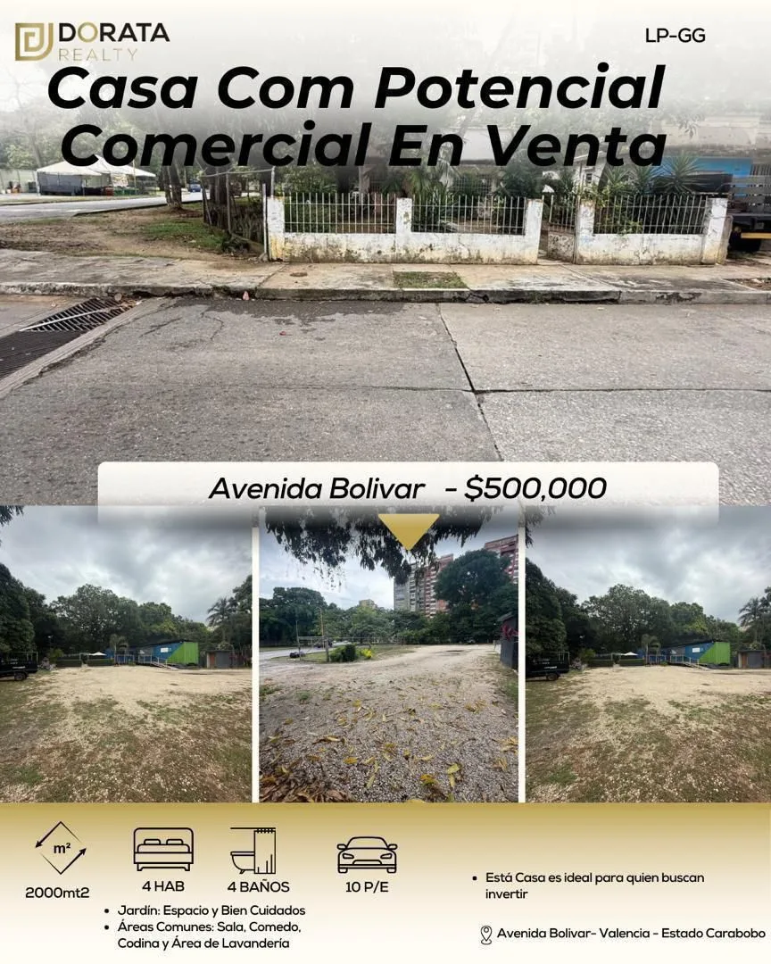 Casa en Venta en Avenida Bolívar de Valencia — 4 hab 200m² — USD 500,000
