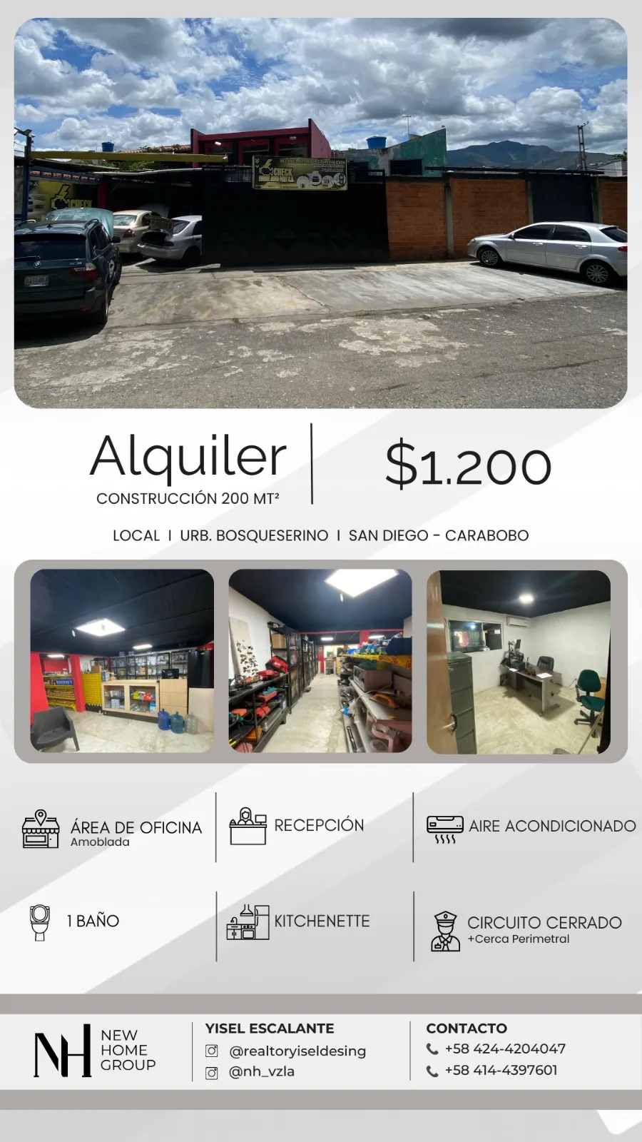 Local en Alquiler en Urb. Bosqueserino, San Diego - Carabobo 200m² — USD 1,200