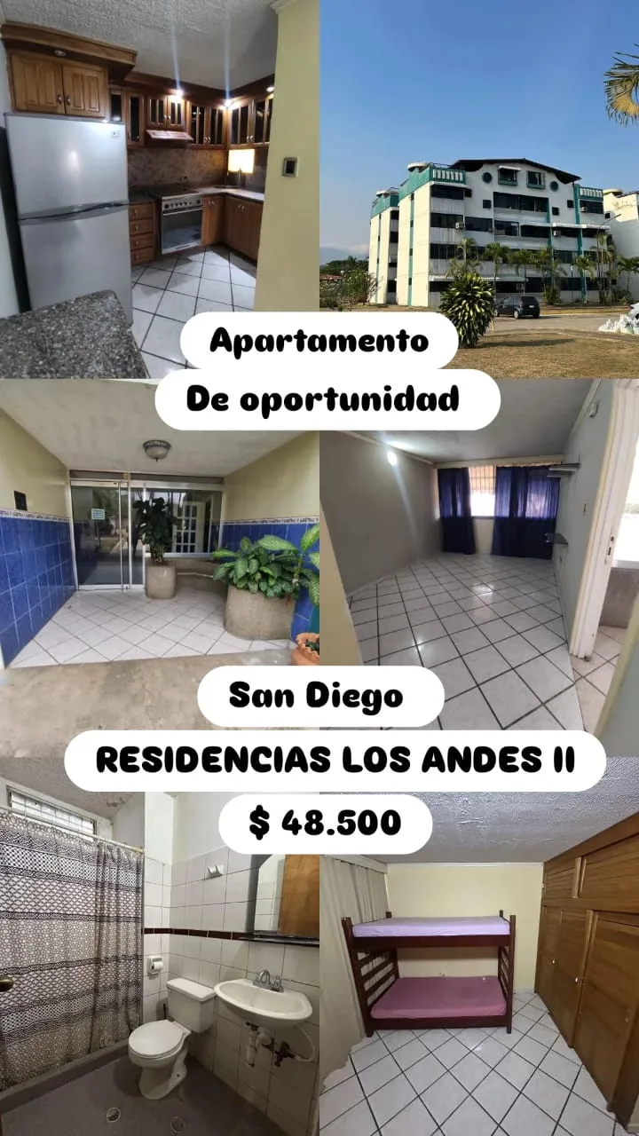 Apartamento en Venta en SAN DIEGO - RES. LOS ANDES II — 2 hab 68m² — USD 48,500
