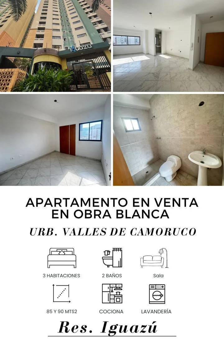 Apartamento en Venta en Urb. Valles de Camoruco, Res. Iguazú — 3 hab — USD 910