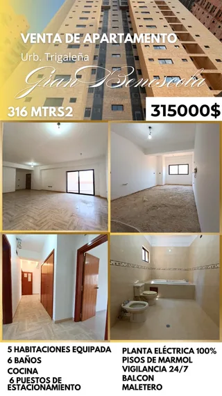 Apartamento en Urb. Trigaleña Alta