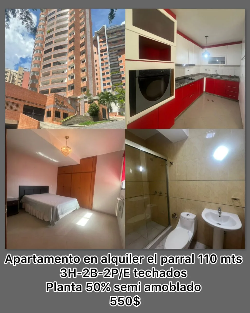 Apartamento en Alquiler en El Parral, conjunto residencial Pegaso — 3 hab 110m² — USD 550