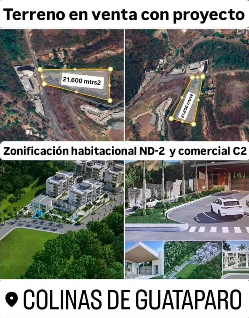 Terreno en Venta en Colinas de Guataparo 21600m² — Precio a consultar