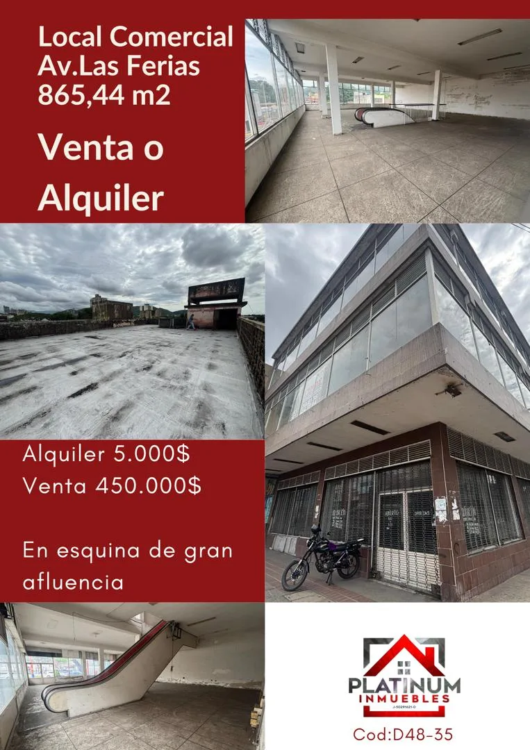 Local en Venta en Avenida Las Ferias, Avenida Lara 865m² — USD 450,000