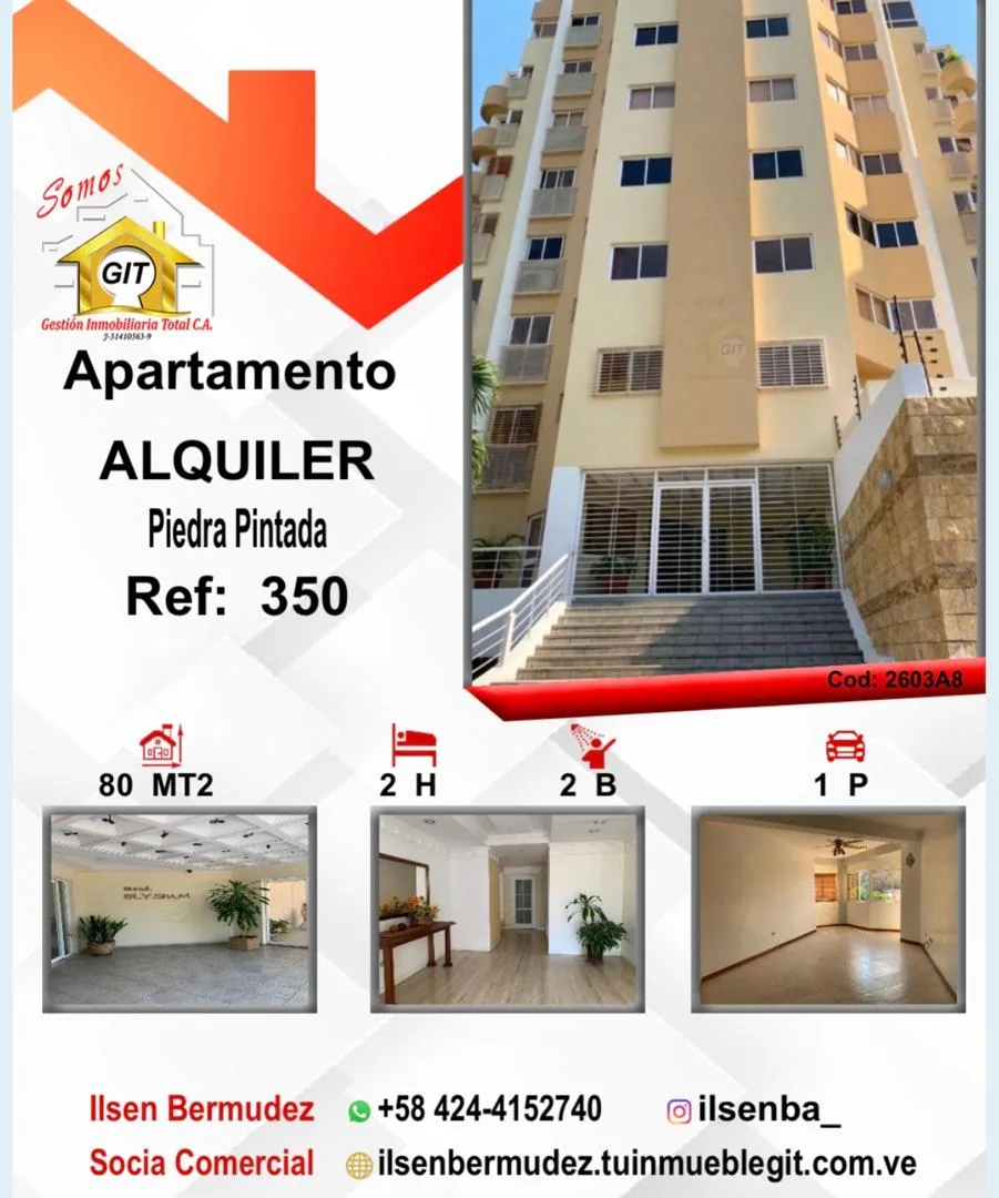 Apartamento en Alquiler en Urbanización Piedras Pintadas En el Trigal — 2 hab 80m² — Precio a consultar