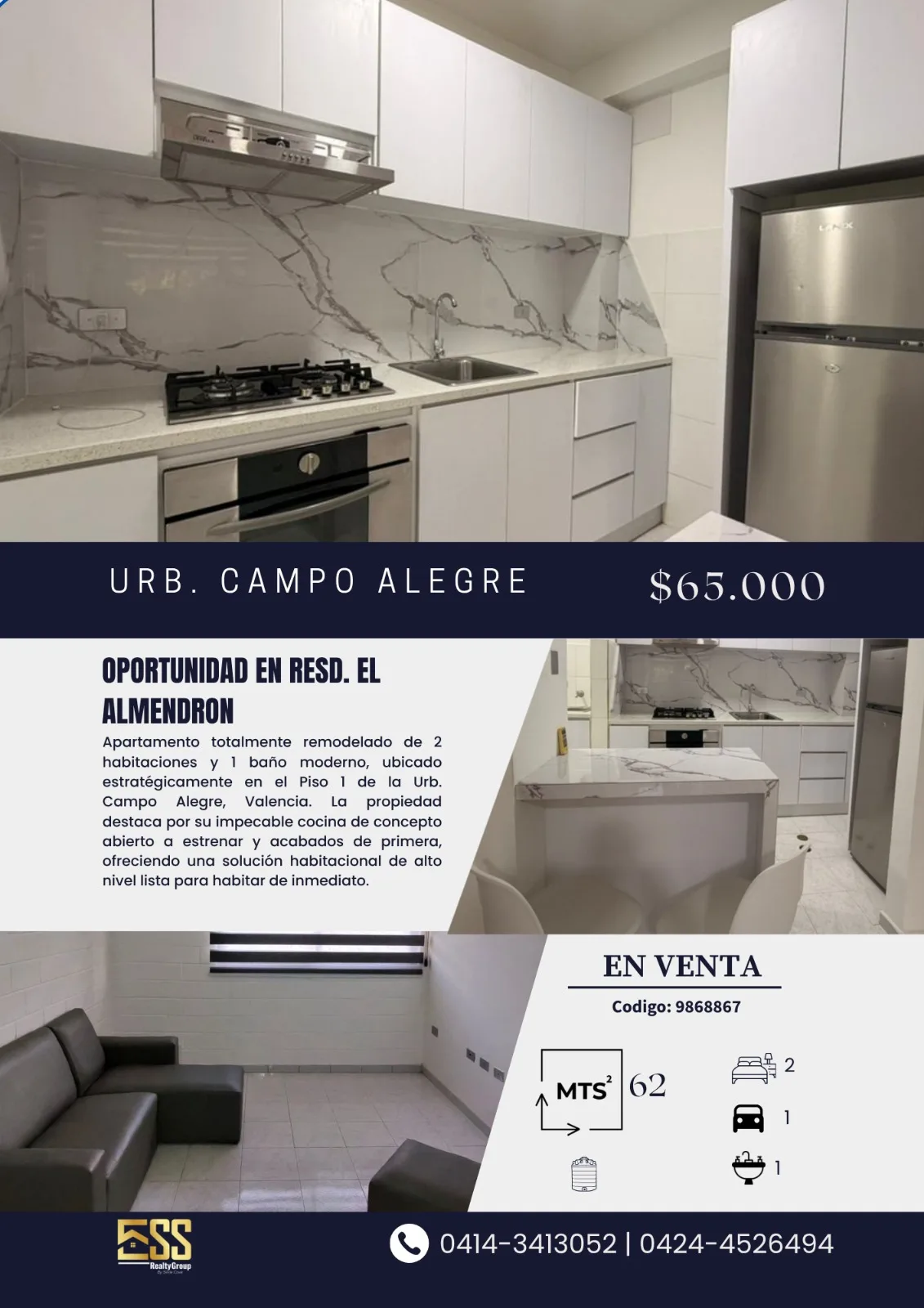 Apartamento en Venta en null — USD 65,000