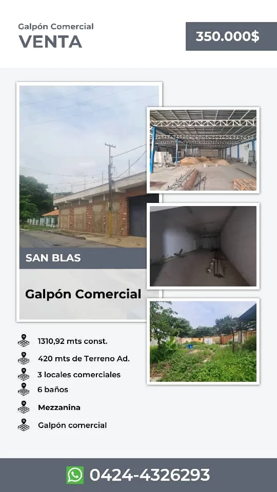 Local en Venta en San Blas — 3 hab 1730m² — USD 350,000