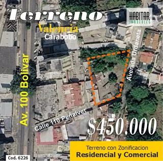 Terreno en Calle Peñalver, entre Av. Bolívar y Av. Urdaneta, Valencia, Carabobo
