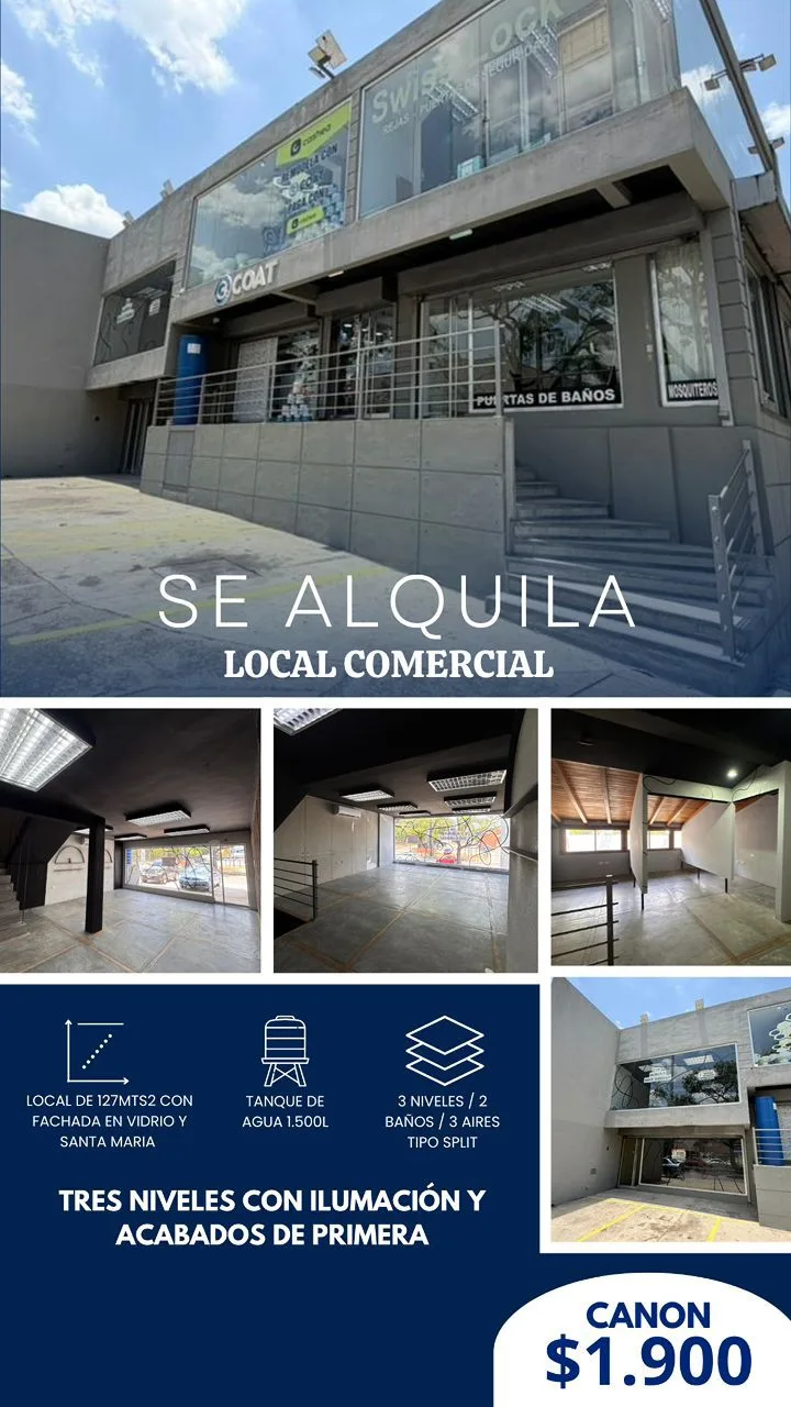 Local en Alquiler en null 127m² — USD 1,900