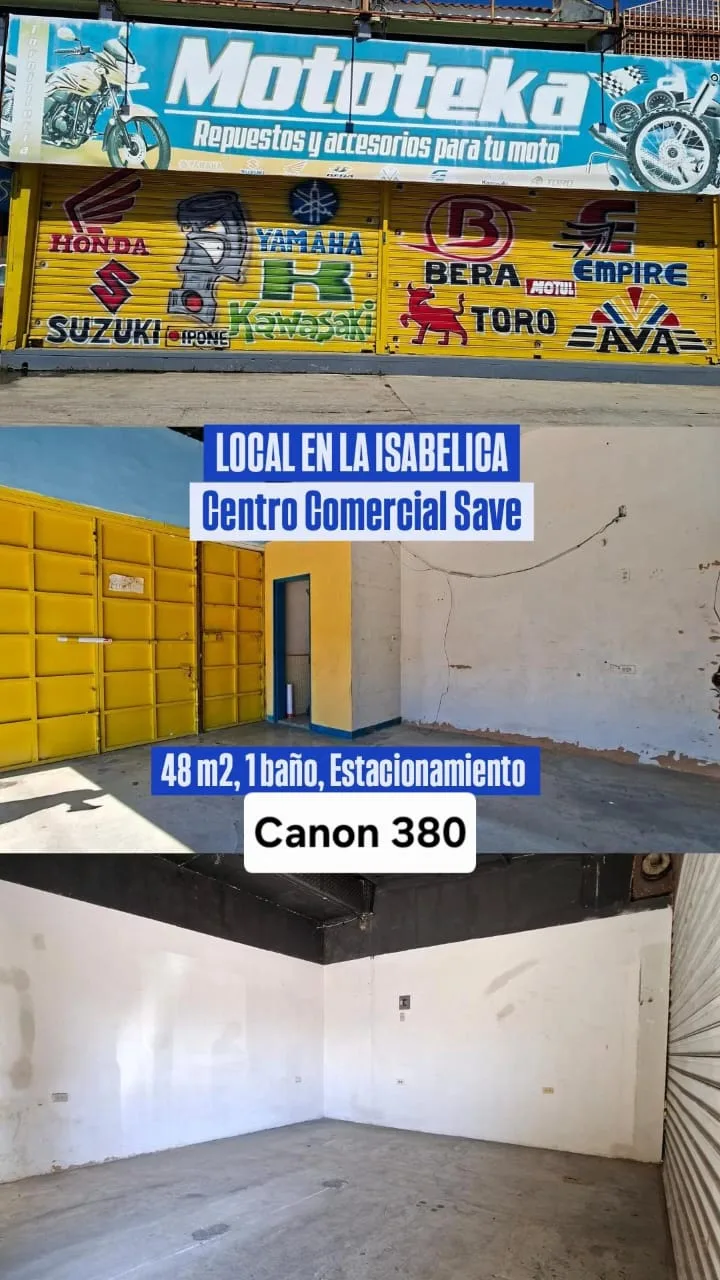 Local en Alquiler en C.C. Save Urb. Industrial La Isabelica 48m² — USD 380