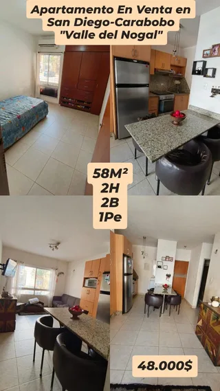 Apartamento en Valle del Nogal, San Diego, Carabobo