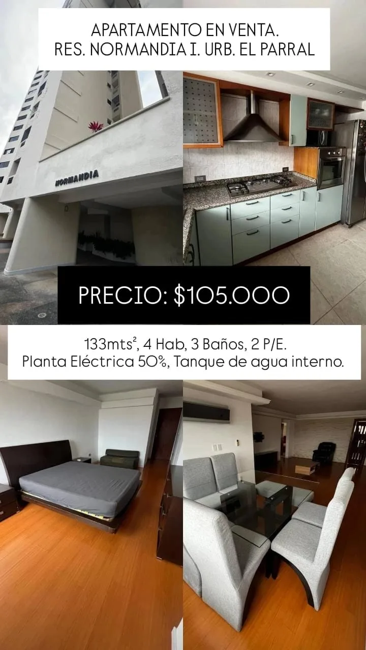 Apartamento en Venta en El Parral — 4 hab 133m² — USD 105,000