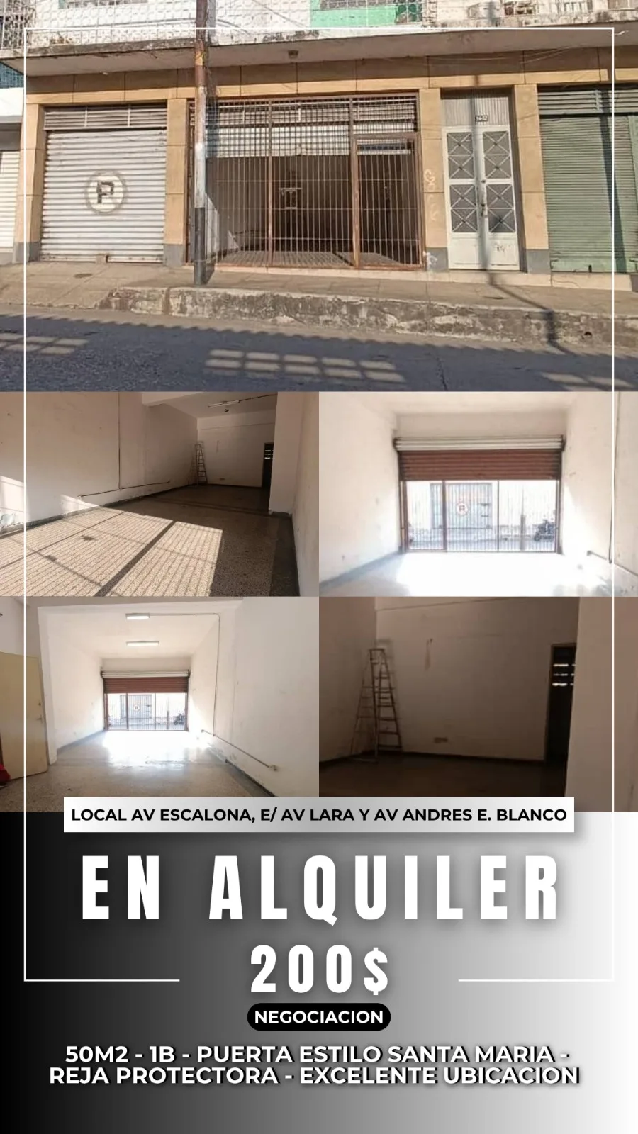Local en Alquiler en Av. Escalona 50m² — USD 200