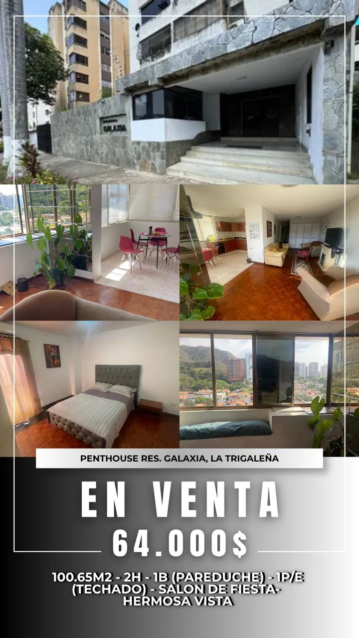 Penthouse en Venta en LA TRIGALEÑA — 2 hab 100m² — USD 64,000