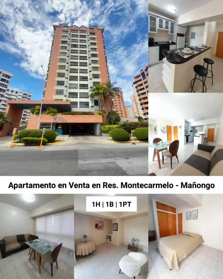Apartamento en Venta en Residencias Monte Carmelo, Mañongo, Frente al Sambil — 1 hab 66m² — USD 80,000