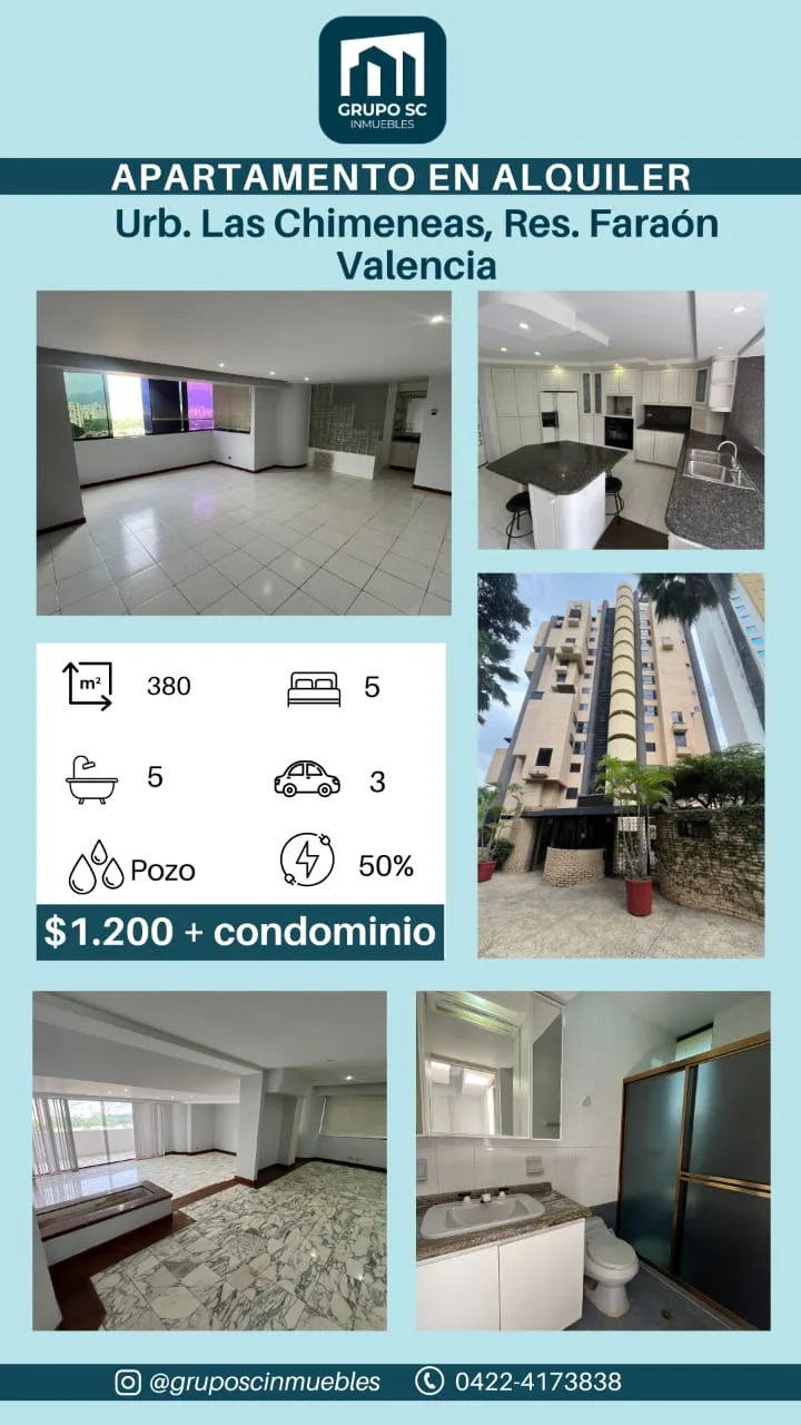 Apartamento en Res. Faraon, Urb Las Chimeneas