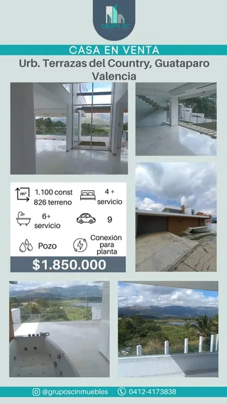 Casa en Urb. Terrazas del Country, Guataparo, Valencia