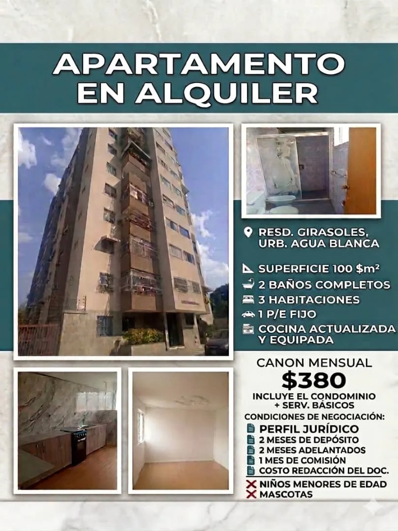 Apartamento en Resd Girasoles Urbanización Agua Blanca