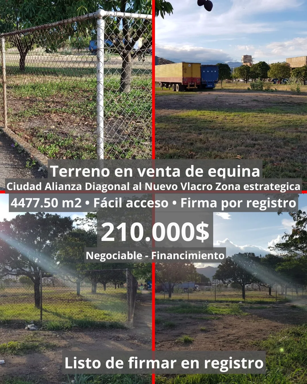 Terreno en Venta en Ciudad Alianza 4477m² — USD 210,000