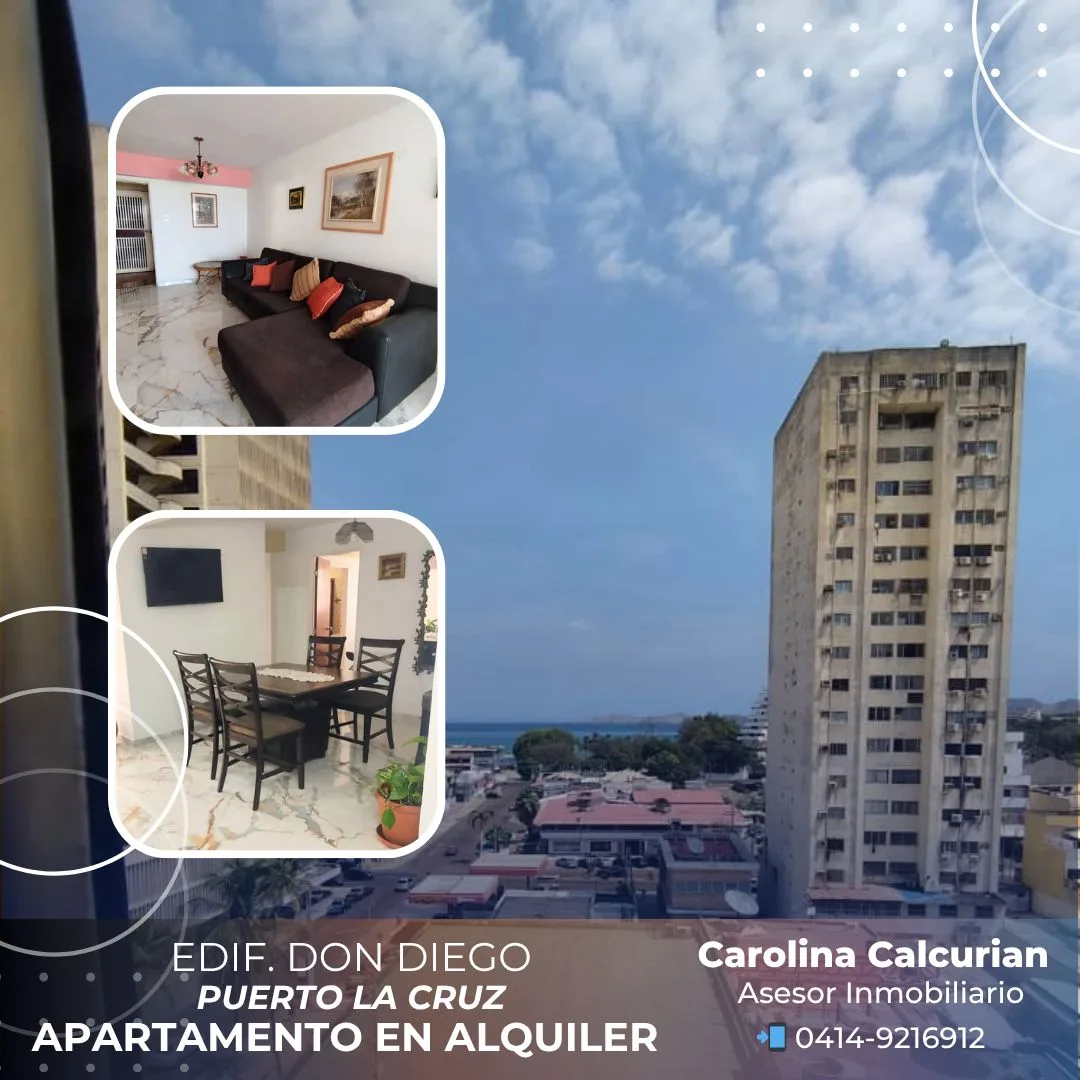 Apartamento en Alquiler en EDIF. DON DIEGO, Calle guaraguao de PLC — 3 hab 100m² — USD 450