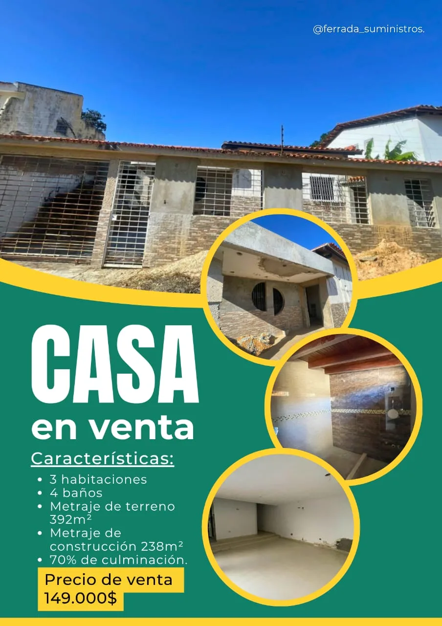 Casa en Venta en El Trigal Norte — 3 hab 392m² — USD 149,000