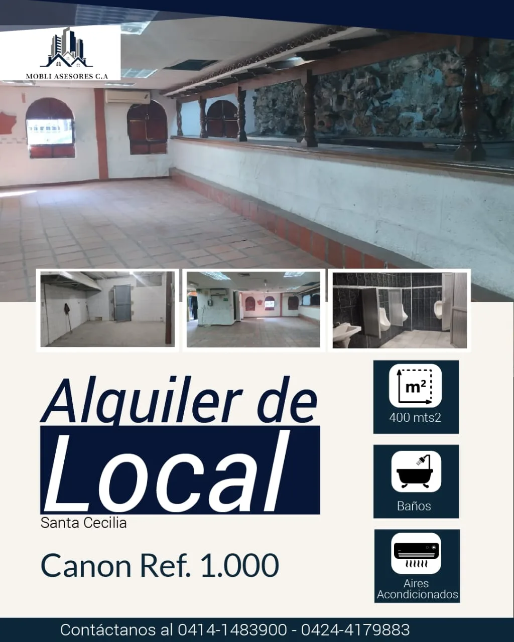 Local en Alquiler en Santa Cecilia 400m² — USD 1,000