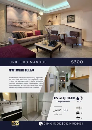 Apartamento en URB. LOS MANGOS