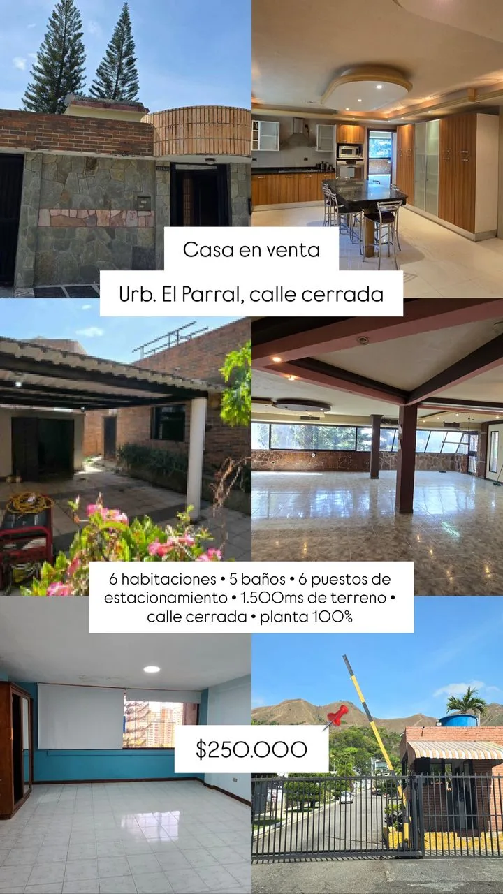 Casa en Venta en La Parral — 3 hab 1500m² — USD 250,000