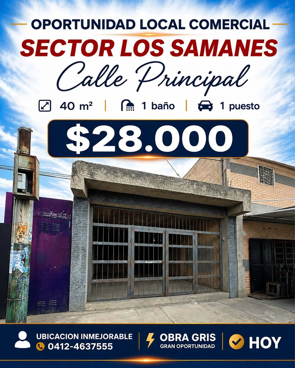 Local en Venta en Los Samanes – Valencia 40m² — USD 28,000