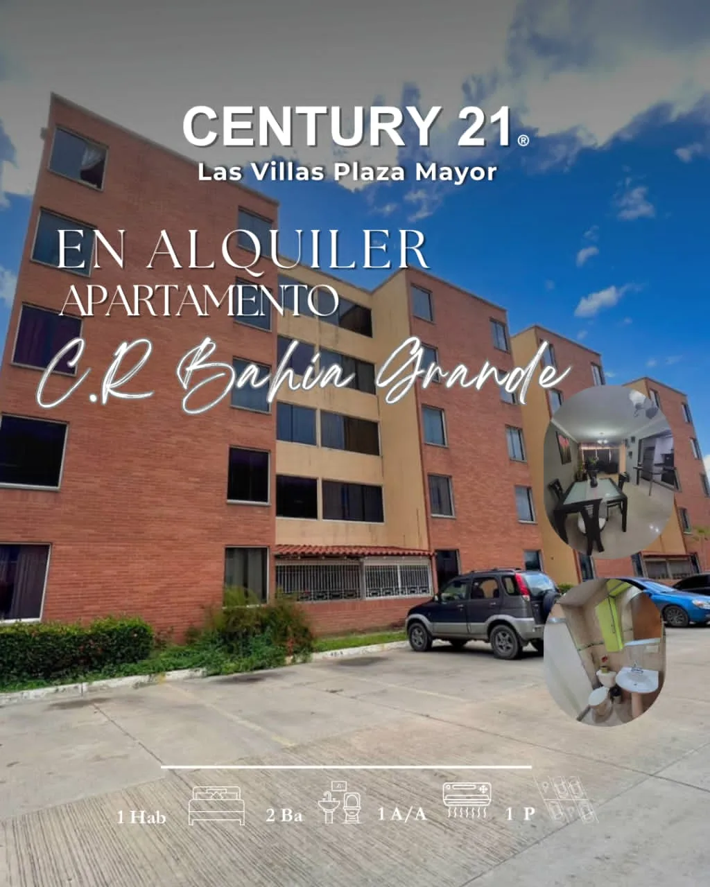 Apartamento en Alquiler en C.R Bahía Grande — 3 hab 75m² — Precio a consultar